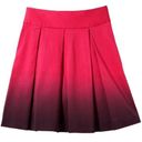 EXPRESS Pleated Ombre Skirt Hot Pink Purple High-Waist Waisted Dip-Dye Gradient Photo 0