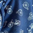 W5  | Navy Blue All-Over Bicycle Print Graphic Tee Sz L Photo 1