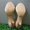 Liliana Nude Suede Gold Metal Ankle Strap High Heels Open Toe Size 10 Photo 7