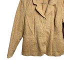 J.Jill  Ginger 100% Cotton Boho Embroidered Lined Blazer Jacket Size 12 p Tan Photo 9