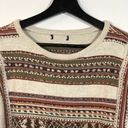 CHAPS Ralph Lauren  Multicolor Fair Isle Stripe Sweater Large Cotton Linen Photo 2