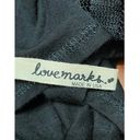 Love Marks Womens Blouse Black Short Sleeve Scoop Neck Stretch Knit Sheer USA S Photo 6