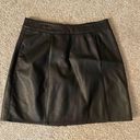 Forever 21 Black Leather Zip Up Skirt Photo 2