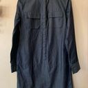 J Brand J. Brand Long Sleeve Blue Button-Down Shift Dress Size 6 Photo 0