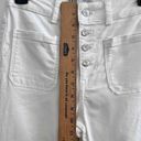 ZARA NEW  White High Waisted Flared Jeans Button Fly Frayed Hems Size 4 Photo 13