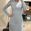 Princess Polly Blue Long Sleeve Dress Photo 2