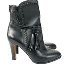 Coach  Jessie Black Silky Nappa Leather Boots - Size 9 Photo 5