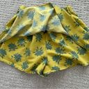 ZARA  Ruffle Skort XS / 24 MUSTARD YELLOW BLUE FLORAL PALM Photo 4