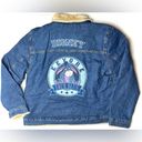 Disney  EEYORE Denim Jacket XL True Blue  Faux Fur Sherpa Lined Jean Vintage Photo 1