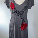 Rock & Roll Cowgirl Embroidered Rose Knee Length Dress Size Large Photo 0