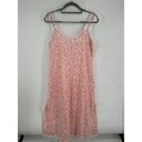 Heidi Carey CORAL FILIGREE SLIP NIGHTGOWN Size Large Scalloped Slip Dress Pink Photo 2