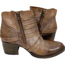 FREEBIRD by Steven  Santo Leather Ankle Heeled Bootie Boots Size 6 Photo 4