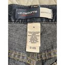 Liz Claiborne  Jeans Womens 4 Boot Cut Mid Rise Mom Dark Wash Denim Pants Photo 5