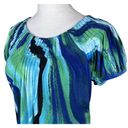 Style & Co Women's Blue Marbled Pattern Sleeveless Blouse Shirt Size SMALL Photo 3