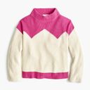 J.Crew The Reeds x  Ski Sweater Hot Pink & Ivory Mockneck Pullover Size Medium Photo 10