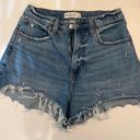 Abercrombie & Fitch Abercrombie Curve Love 90s High Rise Cutoff Shorts Light Medium Ripped Photo 3