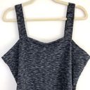 Bobeau New  Square Neck Tank Top Ribbed Knit Marled Navy Blue Photo 3