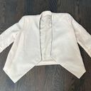 Alice + Olivia  White & Black Lined Cropped Blazer Photo 0