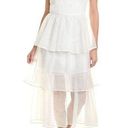 Jonathan Simkhai NWT Benton Tulle Plisse Midi Dress in White Size 4 Photo 0