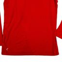 Zyia  Active Size M Laser Cut Pullover TShirt Top Red Long Sleeve Stretch Workout Photo 3