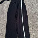 Loft  Beach smocked tie front jumpsuit wide leg flowy pants leg tank top black XS Photo 11