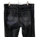 DKNY  Y2K Black Mixed Media Velvet Denim Flared Jeans 11 Photo 2