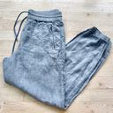 Athleta  Retreat Linen High Rise Joggers | Blue Size 8 Photo 1