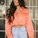 These Three Boutique Orange Light Weight Jacket Photo 0