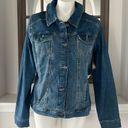 Wrangler  Denim Jacket Dark Wash Stretch Weathered, Blue Size XL New w/Tag Photo 2