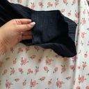 Kirious Navy Blue Bell Sleeve Ruched Square Neck Crop Blouse Size XL Photo 2