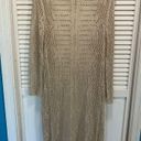 Vivid Collection of NY Long Beige Crocheted Duster Photo 4