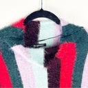 BLANK NYC  The Mad Hatter Multi Striped Fuzzy Mock Neck Sweater Top, Size Large Photo 11