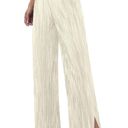 Bershka NWT  Pleated Wide Leg Palazzo Pants Size L, Cream New with Tag Photo 8