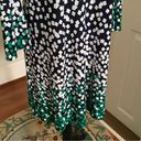 Tiana B . Navy Green & White Block Dress, Size Medium - Mock Turtleneck Photo 2