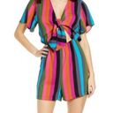 Nordstrom NWT Leith X  Multi Stripe Savy Summer Romper Small Photo 0