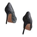 Nine West  Juliette Black Speckled Denim Metallic Suede Heels Photo 2