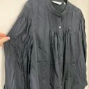 Rebecca Taylor  100% Silk Poesie Jacquard Black Sheer Illusion Button‎ Down Top M Photo 3