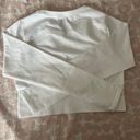 American Eagle Aerie White Long Sleeve Crop Top Photo 1