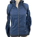 Lululemon  Gather And Sprint Jacket Ghost Dot Deep Navy Black / Black Size 4 Photo 0