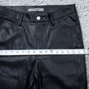 joe's jeans  Mid Rise Black Faux Leather Cropped Bootcut Pants Size 28 Ankle Photo 8