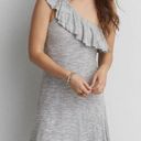 American Eagle AEO Rib One Shoulder Dress Skater Fit Flare Ribbed Photo 0