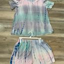 Lounge Now N Forever NWT Tie-Dye  set, very soft size small, shorts have adjustable waist, shirt pit to pit is 18, length is 22 Photo 0