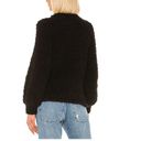 1. State Black Oversized Poodle Knit Sweater XS Mockneck Puff Sleeve Cotton  NEW Photo 2