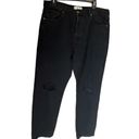 Free People  jeans‎ black magic stretch distressed sz 32 NWT NEW plus size Photo 3