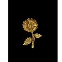 Daisy VTG   Flower Power Brooch Pin Gold Tone 2 3/8 Inch Photo 1
