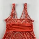 Patagonia  Coral Batik Printed Jersey Knit Sun Dress S Photo 3