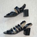 Krass&co 9&. Vintage block heel leather upper size 7 strappy 90's 2 3/4" Y2K Photo 0
