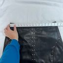 Worthington  Black Faux Leather Silver Stud Detail Skirt Photo 5