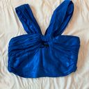 ZARA Blue Shimmery Halter Top Photo 0