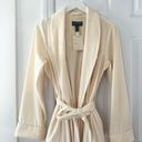 Lauren Ralph Lauren Cream Vanilla Luxury Embrodiered Crest Pocket NWT Robe Small Photo 1